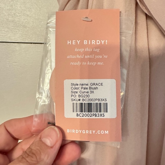 NWT BIRDY GREY 3X Grace convertible pale pink flowy woman maxi bridal dress - Picture 6 of 10